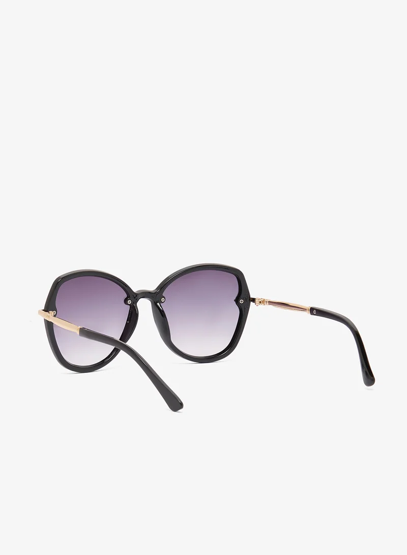 ELLA Classic Square Sunglasses With Gold Accent